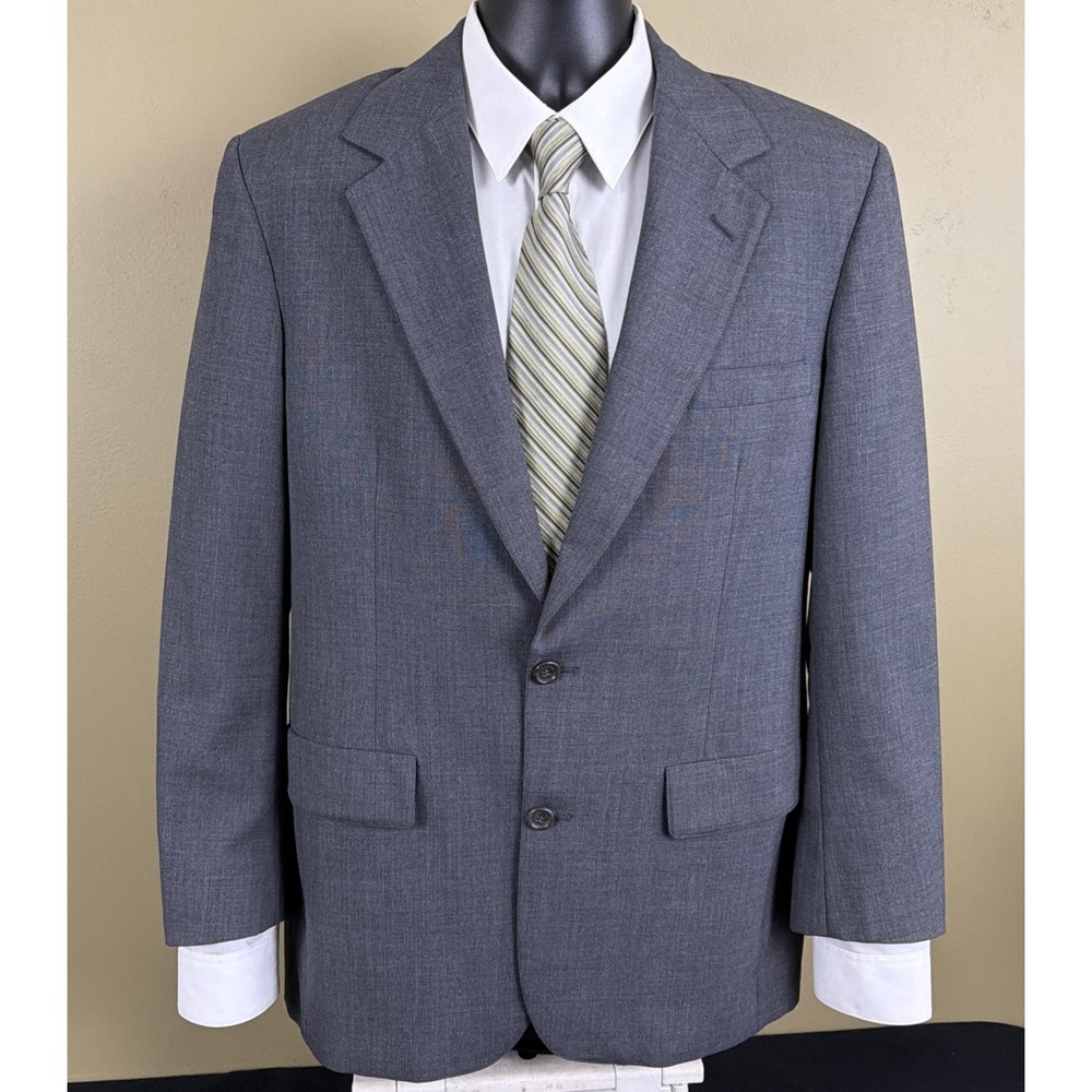 Vintage Brooks Brothers Grey Wool Blazer 40R 1970s 1980s ACTWU USA Ivy Trad